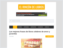 Tablet Screenshot of elrincondelibros.com